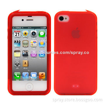 TPU case for iPhone 4S, folio style with full clear front window